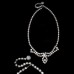 Clear Rhinestone Choker Bib Necklace - Unmarked