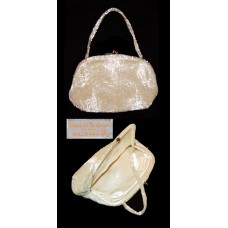 Vintage Walborg White Beaded Handbag 