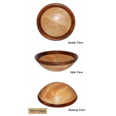 Two-Tone Wooden Salad Bowl
